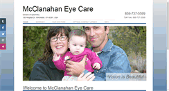 Desktop Screenshot of mcclanahaneyecare.com